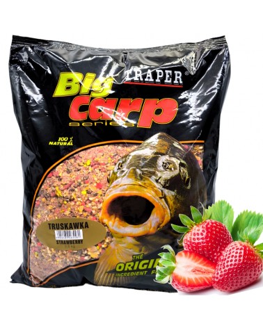 Zanęta Gruboziarnista Traper Big Carp Truskawka 2,5kg