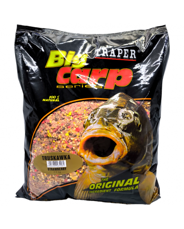 Zanęta Gruboziarnista Traper Big Carp Truskawka 2,5kg