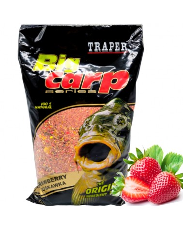 Zanęta Gruboziarnista Traper Big Carp Truskawka 1kg