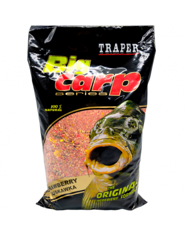 Zanęta Gruboziarnista Traper Big Carp Truskawka 1kg