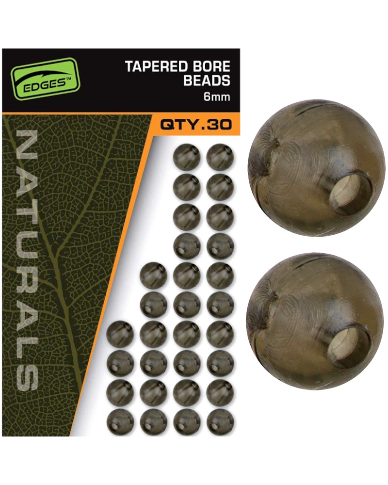 Koraliki Samoblokujące Fox Edges Naturals 6mm Tapered Bore Beads 30szt.