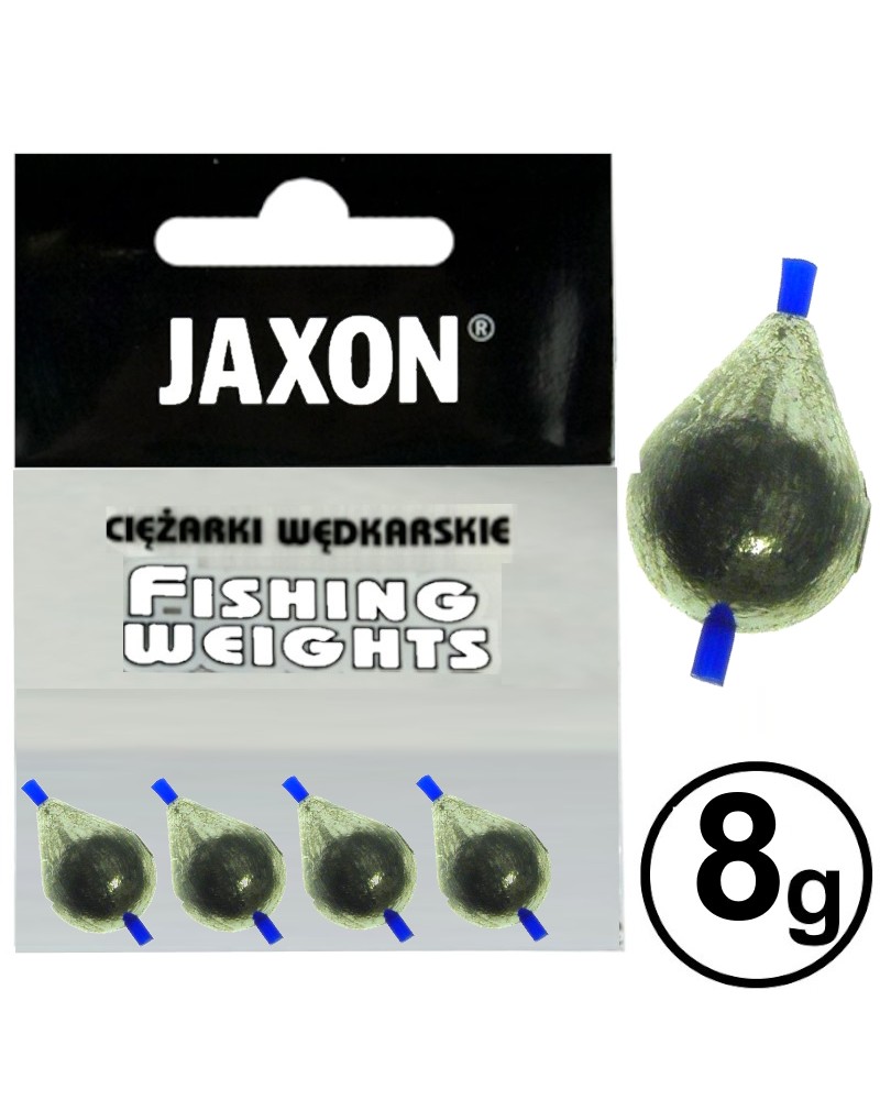 Ciężarek Jaxon Łezka Przelotowa Z Rurką 8.0g 4szt.
