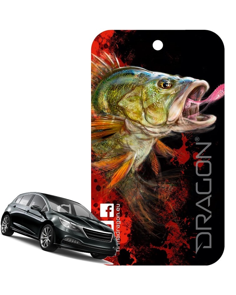 Zawieszka Zapachowa Do Samochodu Dragon Okoń Czarna New Car
