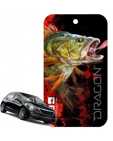 Zawieszka Zapachowa Do Samochodu Dragon Okoń Czarna New Car