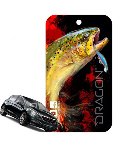 Zawieszka Zapachowa Do Samochodu Dragon Pstrąg Czarna New Car