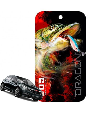 Zawieszka Zapachowa Do Samochodu Dragon Szczupak Czarna New Car