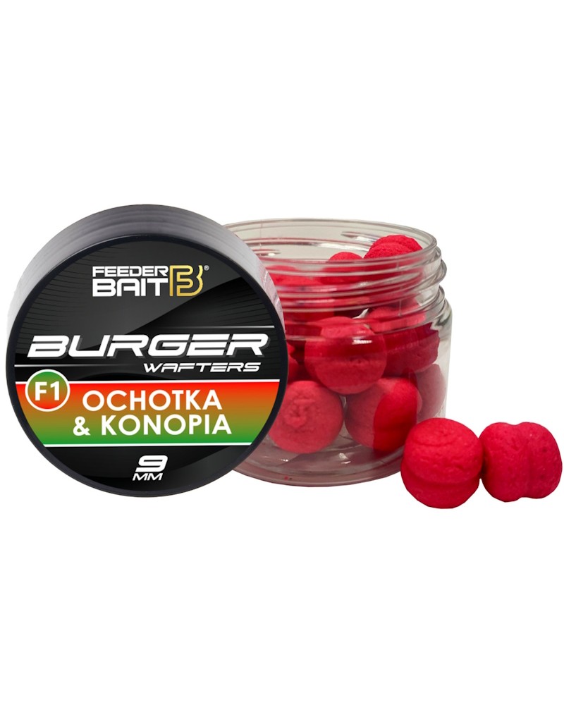 Przynęta Method Burger Wafters Feeder Bait F1 Ochotka & Konopia 9mm 25ml