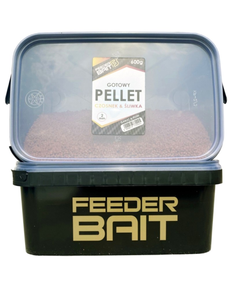 Pellet Feeder Bait Method Ready Gotowy W Wiaderku Czosnek & Śliwka 2mm 600g