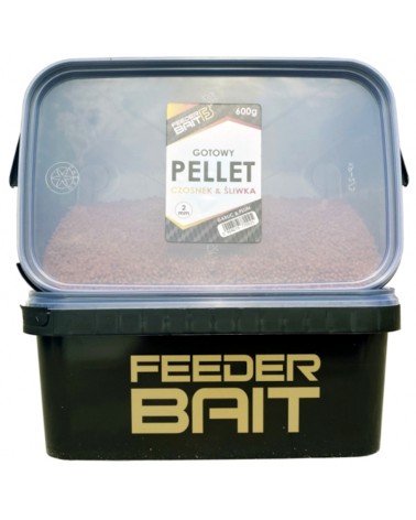 Pellet Feeder Bait Method Ready Gotowy W Wiaderku Czosnek & Śliwka 2mm 600g