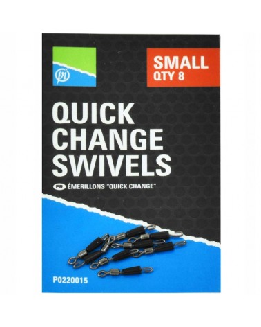 Krętlik/Łącznik Do Przyponu Preston Quick Change Swivels Small 8szt.