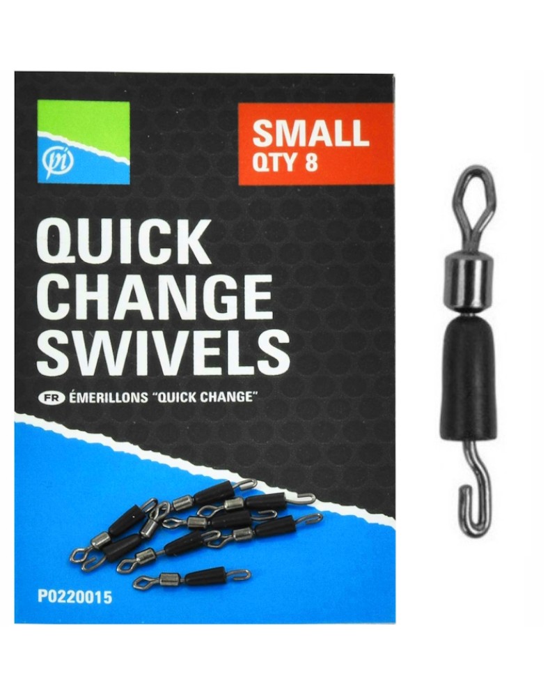 Krętlik/Łącznik Do Przyponu Preston Quick Change Swivels Small 8szt.