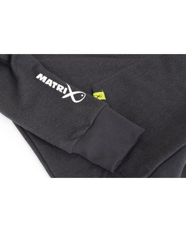 Bluza Matrix Minimal Black/Marl 1/4 Zip Sweatshirt M
