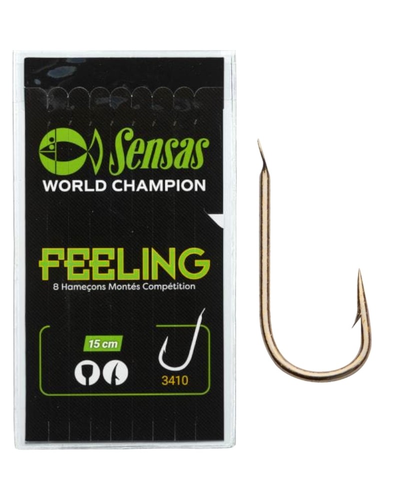 Haczyki Z Przyponem Sensas 3410 Bronze 15cm 16 0.12mm
