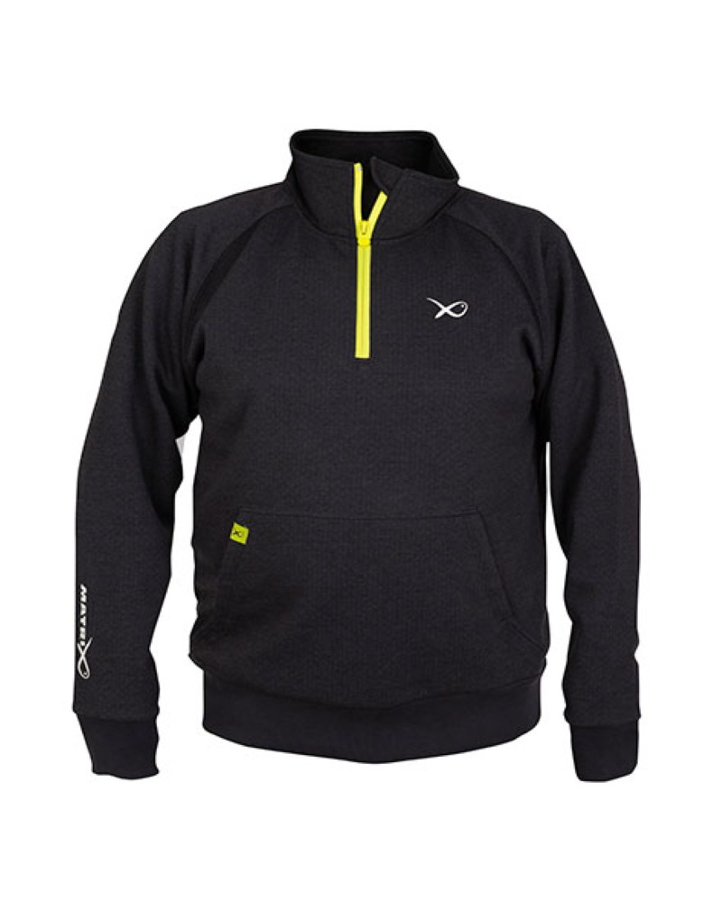 Bluza Matrix Minimal Black/Marl 1/4 Zip Sweatshirt M