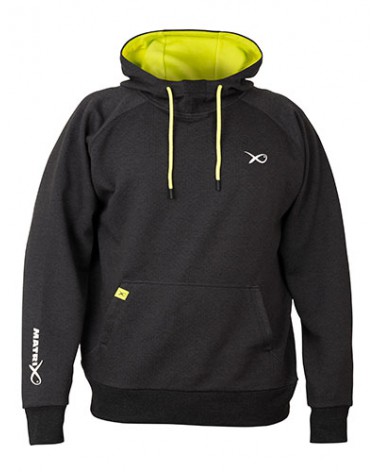 Bluza Matrix Minimal Black/Marl+Lime Hoody L