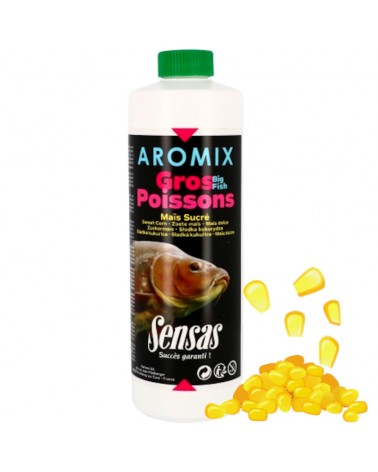 Dodatek W Płynie Sensas Aromix Gross Poissons Mais Duże Ryby Kukurydza 500ml