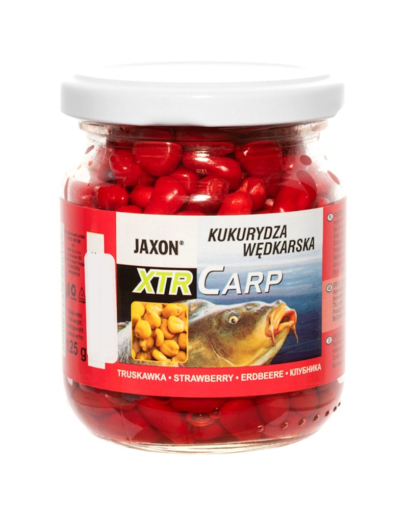 Kukurydza Haczykowa Twarda Na Włos Jaxon XTR Carp Truskawka Red 125g