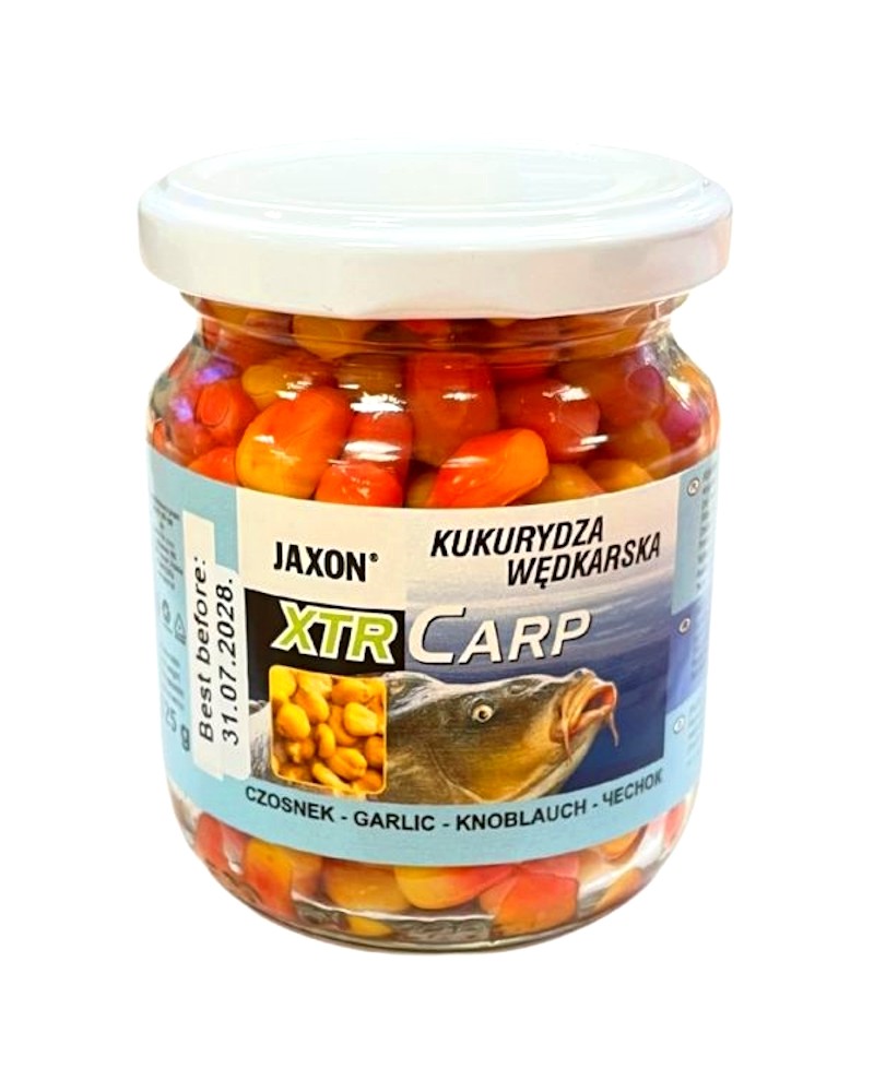 Kukurydza Haczykowa Twarda Na Włos Jaxon XTR Carp Czosnek 125g