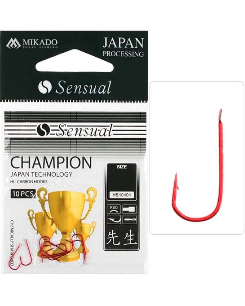 Haczyki Mikado Sensual Champion Nr 12 Red 10szt.