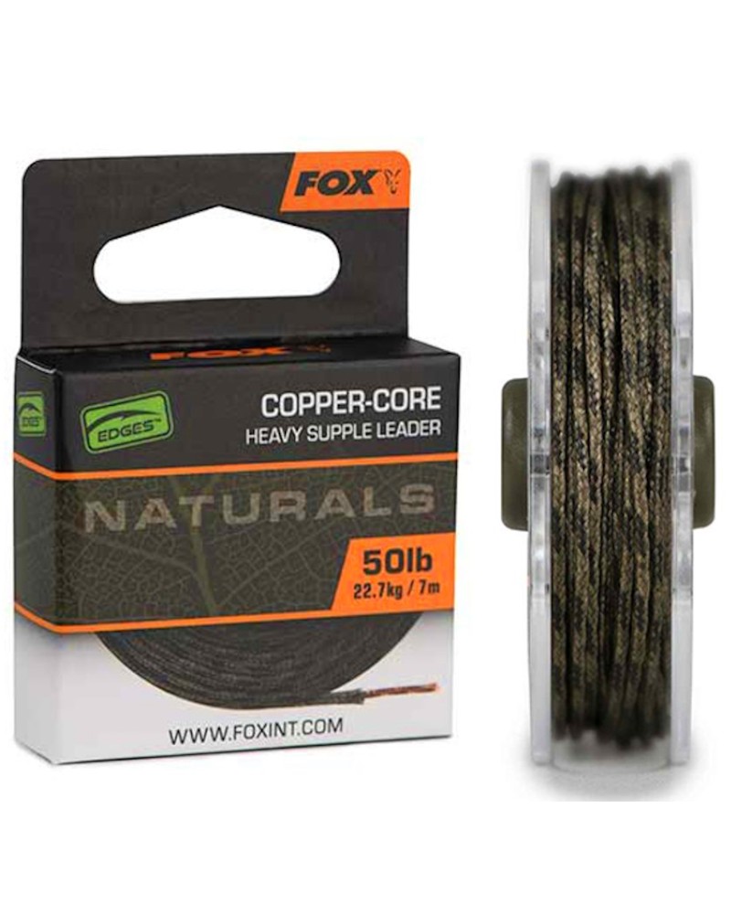 Materiał Na Przypony Karpiowe Fox Edges Naturals Copper-Core 50lb 7m