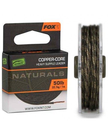 Materiał Na Przypony Karpiowe Fox Edges Naturals Copper-Core 50lb 7m