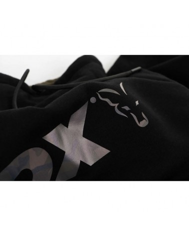 Bluza Wędkarska Z Kapturem Fox Black Camo Print Hoody XXXL