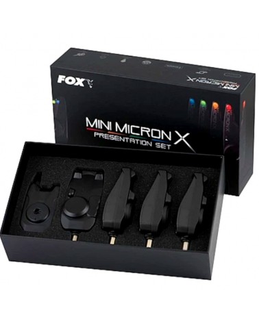 Zestaw Sygnalizatorów Brań Z Centralką Fox Mini Micron X 4 Rod Set