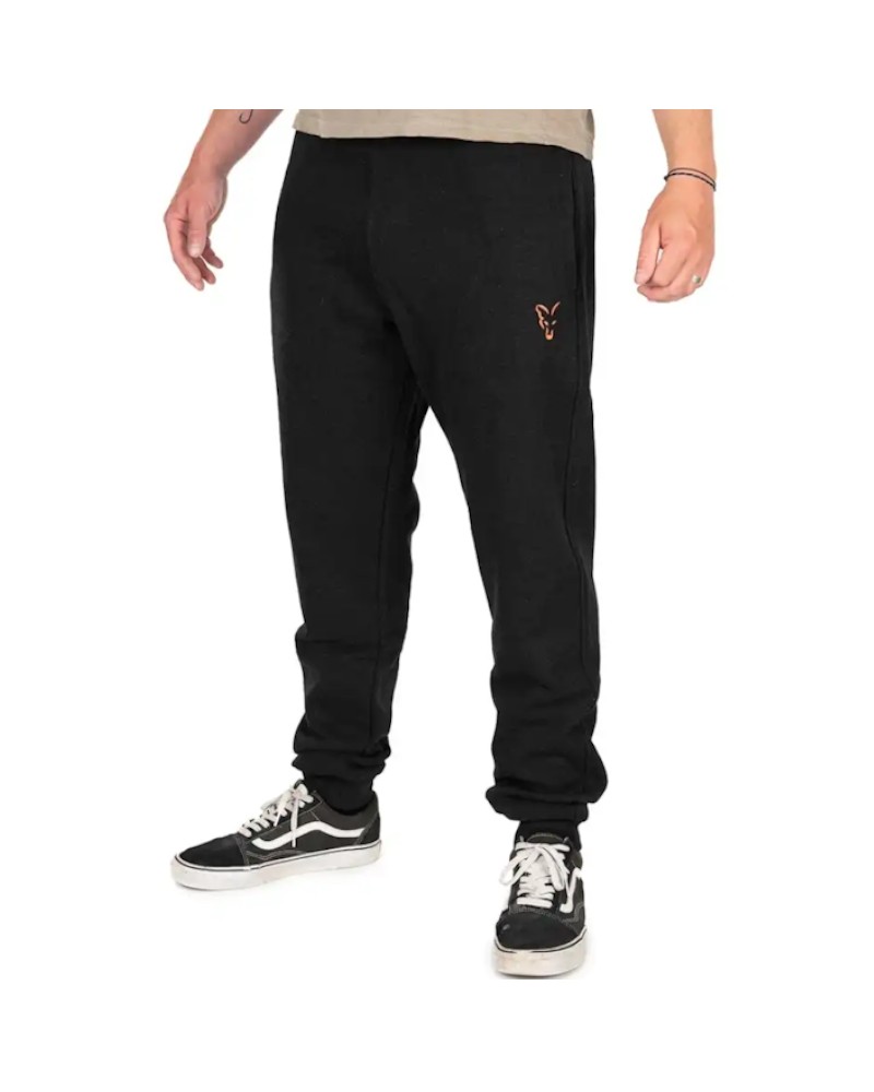 Spodnie Wędkarskie Dresowe Fox Collection Jogger Black/Orange Small