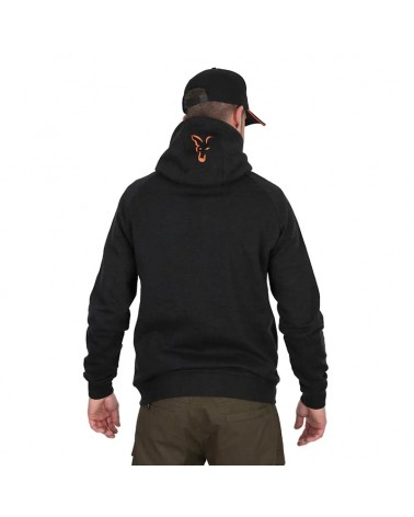 Bluza Wędkarska Z Kapturem Rozpinana Fox Collection LW Hoody Black Orange XXL