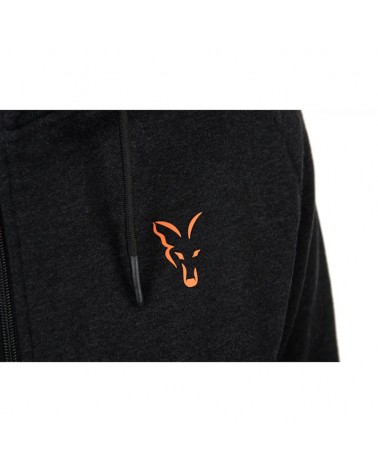 Bluza Wędkarska Z Kapturem Rozpinana Fox Collection LW Hoody Black Orange Medium