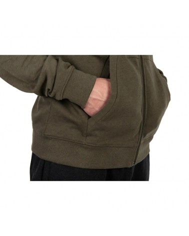 Bluza Wędkarska Z Kapturem Rozpinana Fox Collection LW Hoody Green Black