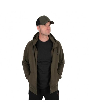 Bluza Wędkarska Z Kapturem Rozpinana Fox Collection LW Hoody Green Black