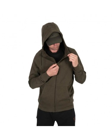 Bluza Wędkarska Z Kapturem Rozpinana Fox Collection LW Hoody Green Black