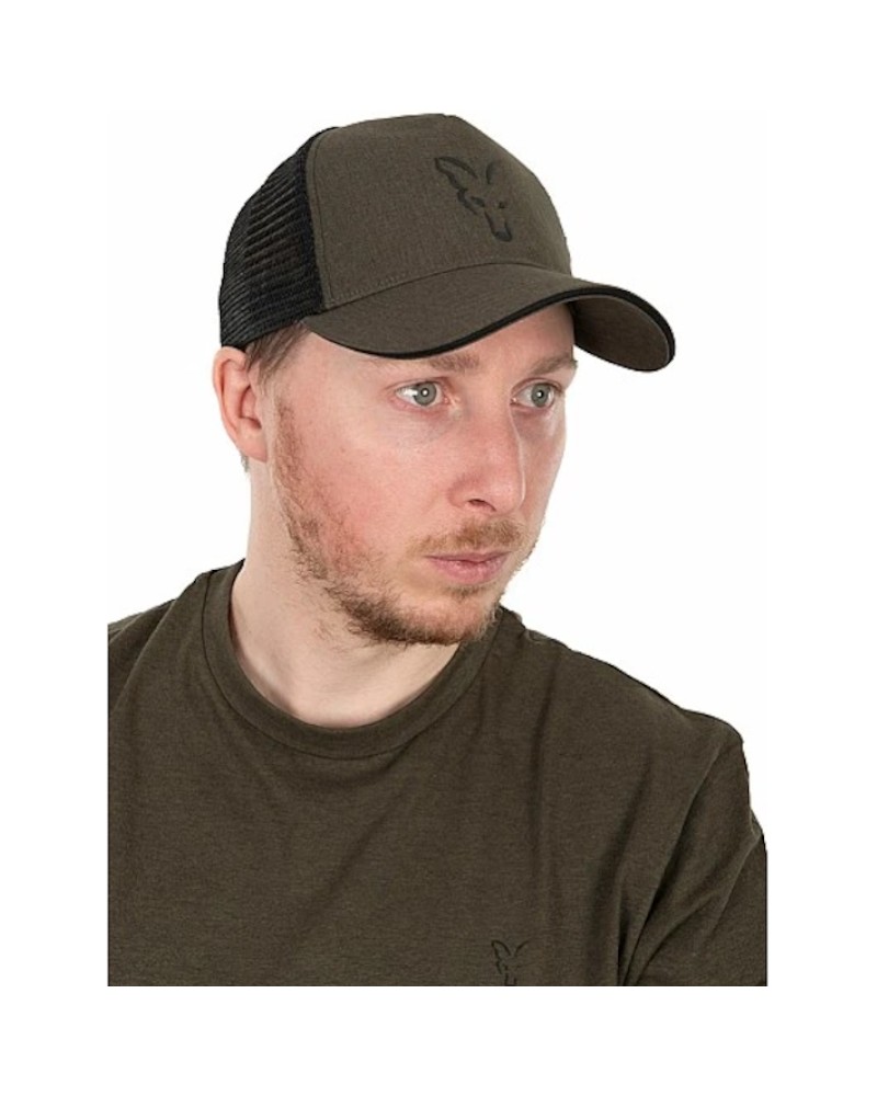 Czapka Wędkarska Z Daszkiem Fox Collection Trucker Cap Green Black