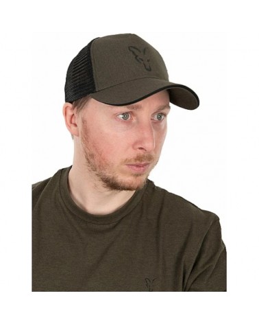 Czapka Wędkarska Z Daszkiem Fox Collection Trucker Cap Green Black