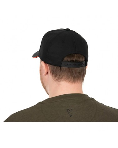 Czapka Wędkarska Z Daszkiem Fox Collection Baseball Black Orange