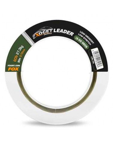 Żyłka Strzałówka Fox Exocet Pro Leader Low Vis Green 0.70mm 60lb 27.3kg 80m