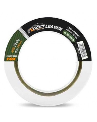 Żyłka Strzałówka Fox Exocet Pro Leader Low Vis Green 0.60mm 45lb 20.5kg 100m