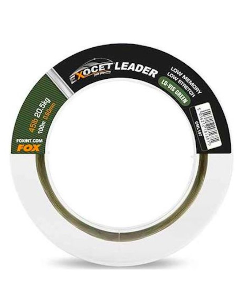Żyłka Strzałówka Fox Exocet Pro Leader Low Vis Green 0.60mm 45lb 20.5kg 100m