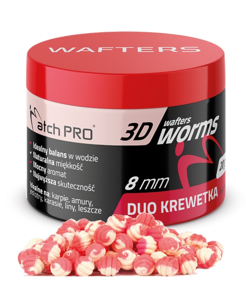 Dumbells MatchPro 3D Worms Wafters Duo Shrimp Krewetka 8mm 20g