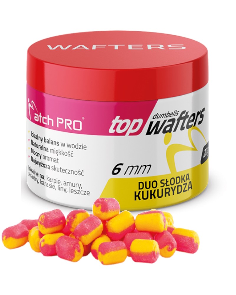 Top Dumbells MatchPro Wafters Duo Sweetcorn Słodka Kukurydza 6mm 20g