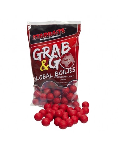 Kulki Proteinowe Starbaits Grab&Go Global Strawberry Jam Truskawka 24mm 1kg