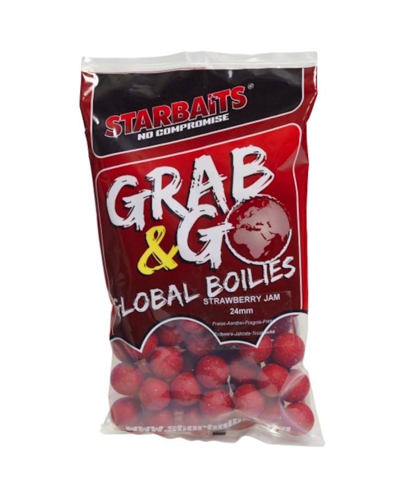 Kulki Proteinowe Starbaits Grab&Go Global Strawberry Jam Truskawka 24mm 1kg