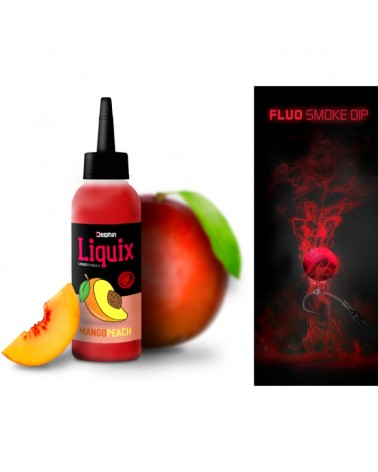 Dip Method Feeder Fluo Delphin D SNAX LiquiX Mango-Brzoskwinia 100ml