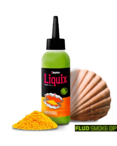 Dip Method Feeder Fluo Delphin D SNAX LiquiX Małże-Przyprawy 100ml