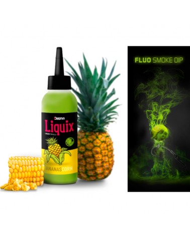 Dip Method Feeder Fluo Delphin D SNAX LiquiX Kukurydza-Ananas 100ml