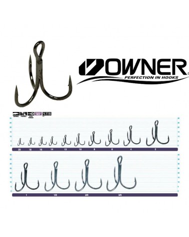 Kotwice Kotwiczki Owner Treble Hooks ST36BC X Nr 2 6szt.
