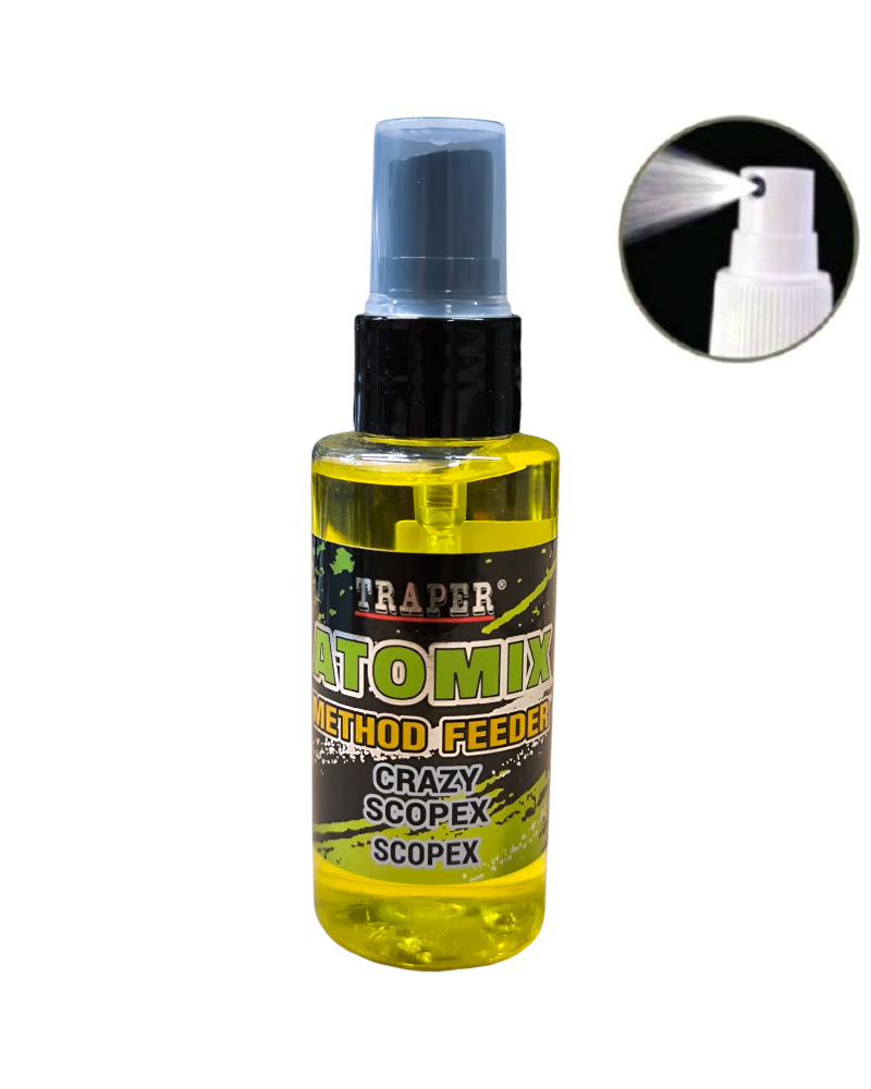 Atraktor Zapachowy W Sprayu Traper Atomix Method Feeder Crazy Scopex 50ml 50g