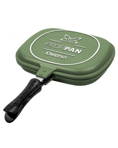 Patelnia Turystyczna Biwakowa Delphin Grill Profipan Green 22x28x7cm