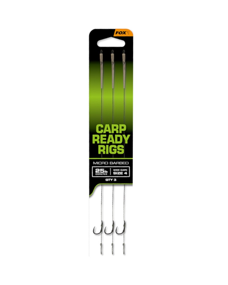 Przypony Karpiowe Fox Carp Ready Rigs Wide Gape Nr 4 25lb 3szt.